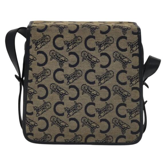 CELINE C Sulky Shoulder Bag Canvas Beige - Picture 3 of 13